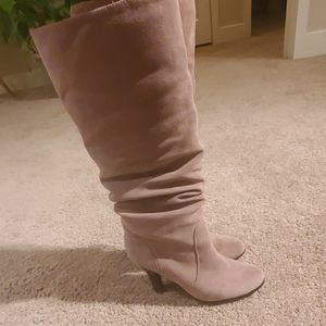 Sofft suede tall leather high heel boots